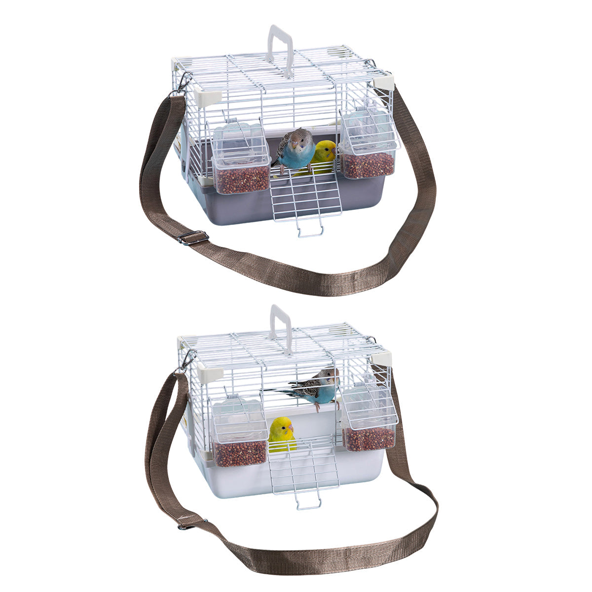 Premium Portable Bird Carrier Cage Backpack - Grey