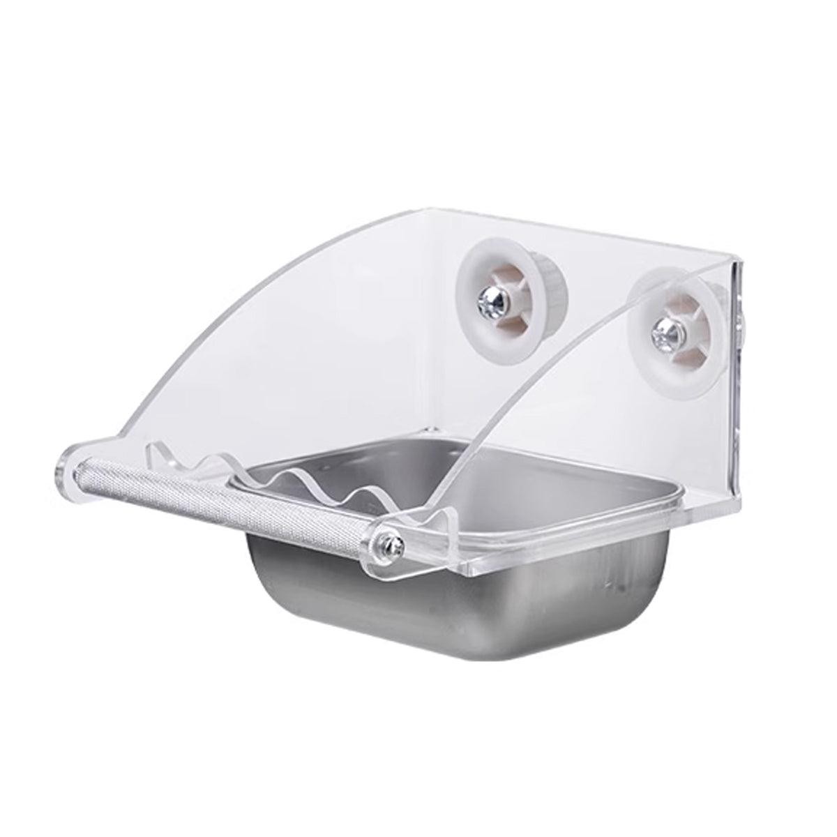 Premium Stainless Steel Bird Feeder Bowl Anti-Spill - M