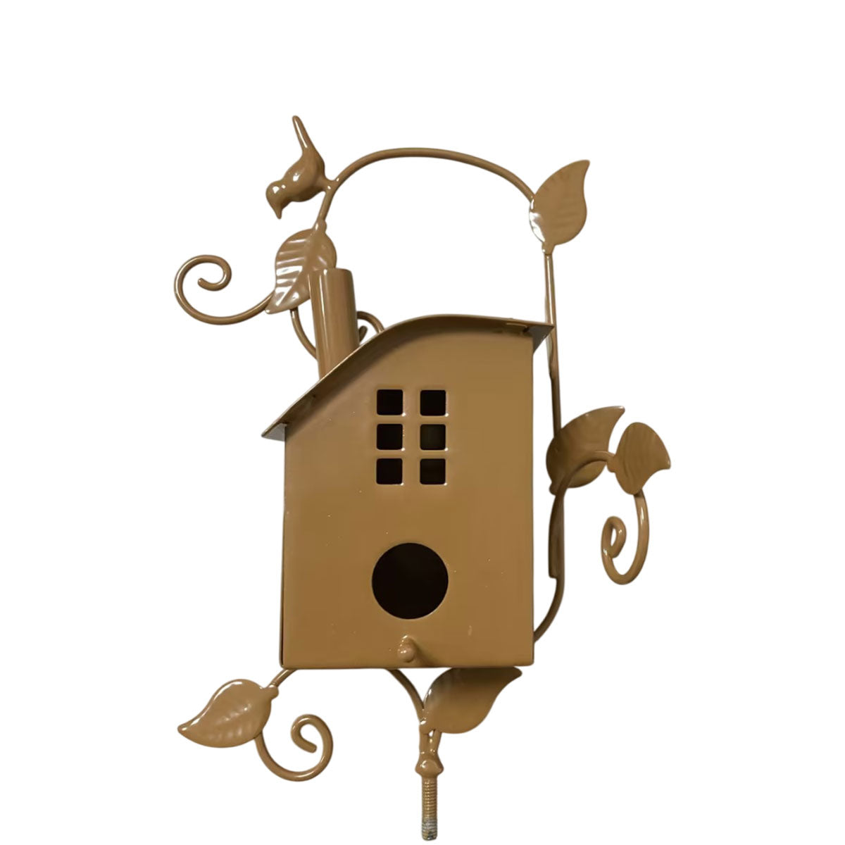 Rustic Copper Metal Birdhouse Garden Stakes - 5 Unique Designs, 170-200mm - SuperSaverAU - view 5