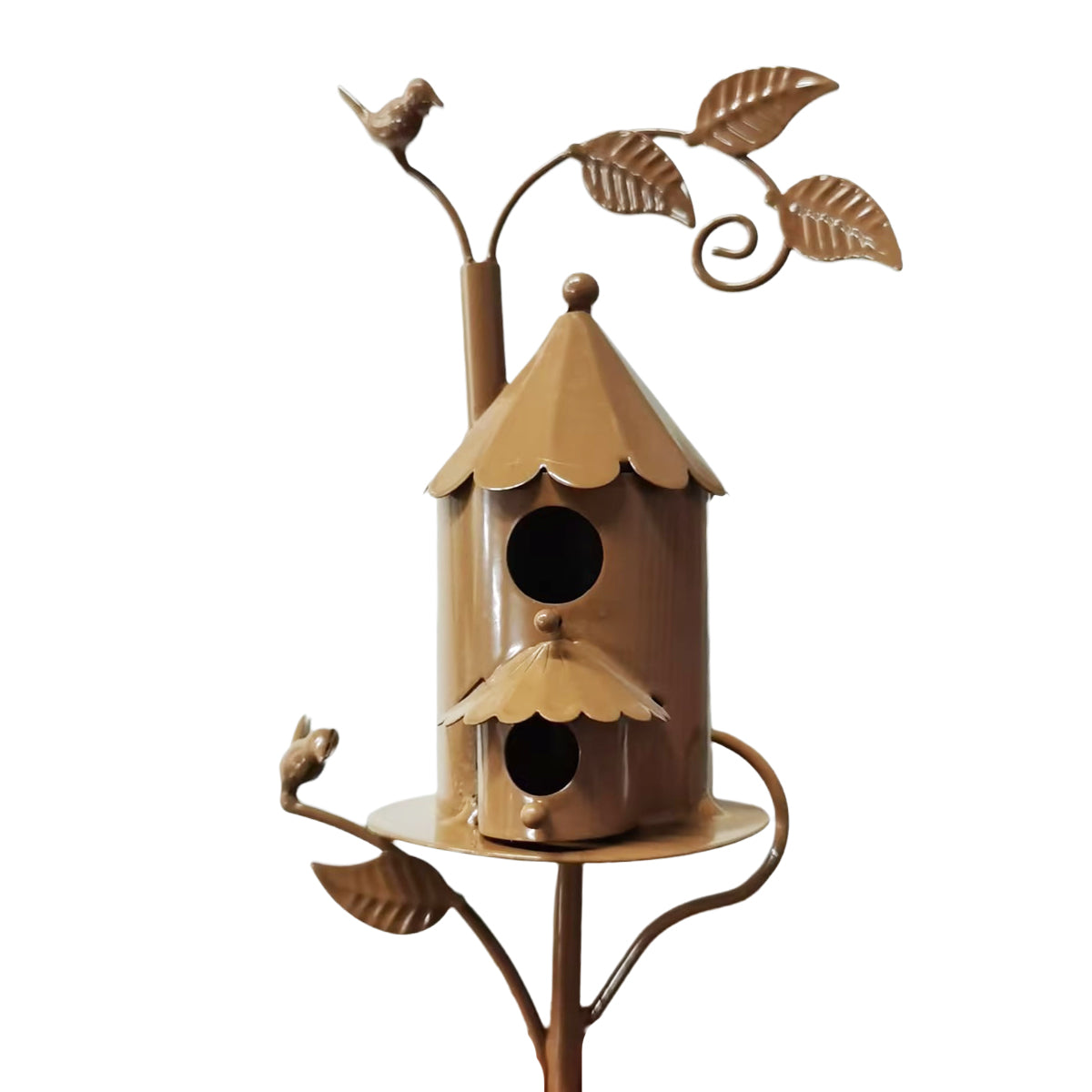 Rustic Copper Metal Birdhouse Garden Stakes - 5 Unique Designs, 170-200mm - SuperSaverAU - view 6