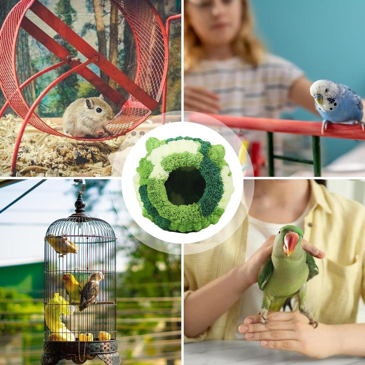 Cozy Cotton Bird Nest Hammock for Parrots & Small Birds - 15cm, Blue - SuperSaverAU - view 5