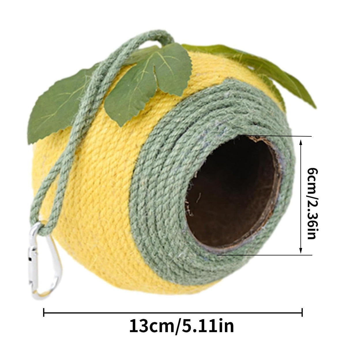 Coconut Shell Bird Nest for Small Birds - 13cm, Colourful Braided Hanging Bed - SuperSaverAU - view 3