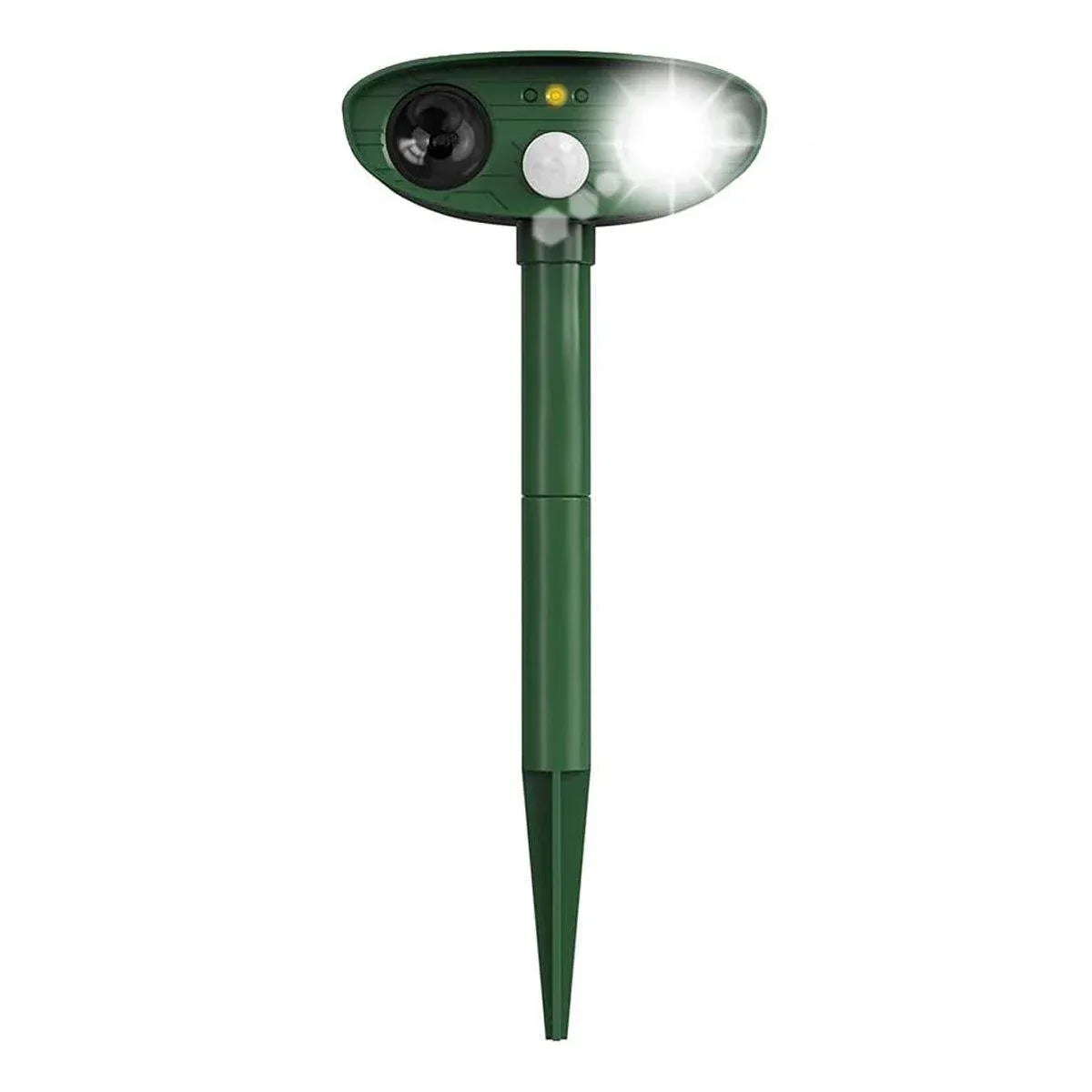 Premium Solar Ultrasonic Animal Repeller with PIR Sensor & LED Flash