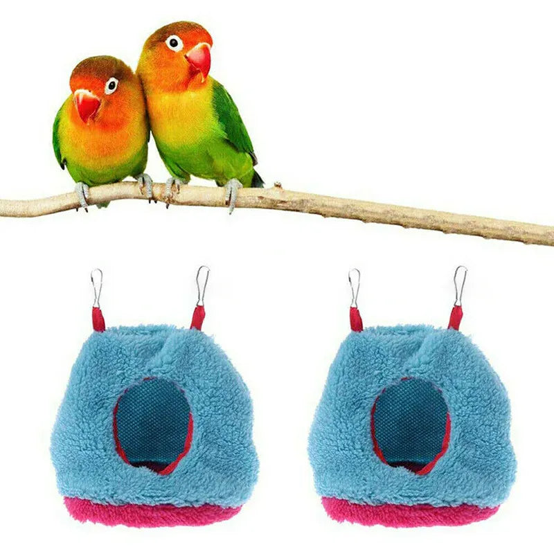 Premium Plush Hanging Bird Nest Hammock with Hooks - L