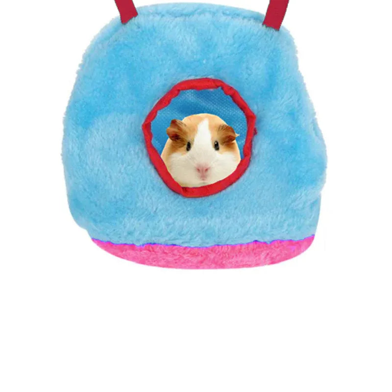 Premium Plush Hanging Bird Nest Hammock with Hooks - L