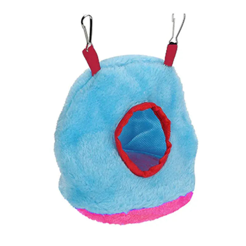 Premium Plush Hanging Bird Nest Hammock with Hooks - L