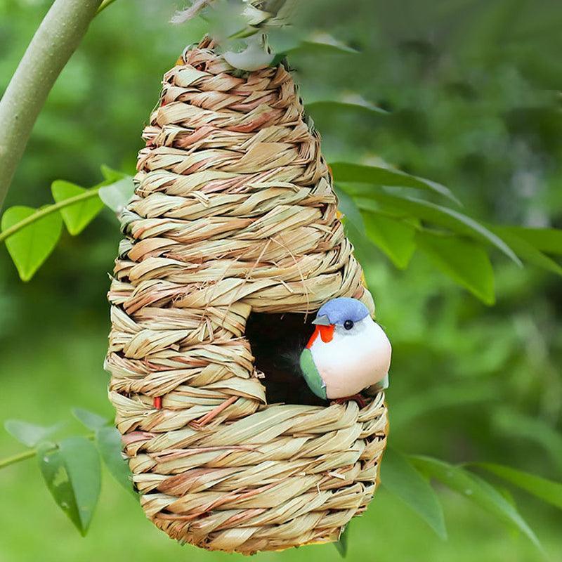 Qttie Hand-Woven Bird Nest Breeding Box - Teepee