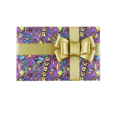 Premium Cartoon Gift Wrapping Paper – Purple Car 20 Sheets