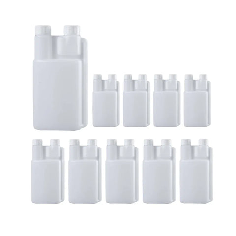Premium Twin Chamber Chemical Bottle with Tamper Evident Cap - 500ml, 10 Pack