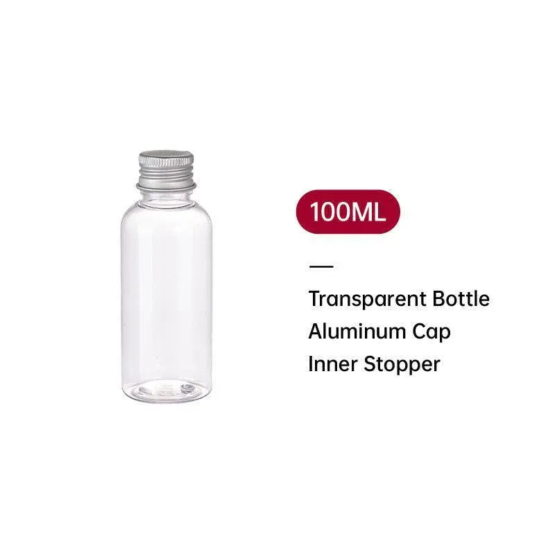 Premium 20pcs Brown 200ml PET Cosmetic Bottles with Aluminium Screw Lids