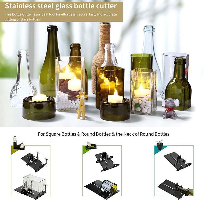 Premium Adjustable Glass Bottle Cutter Tool for Round & Square Bottles