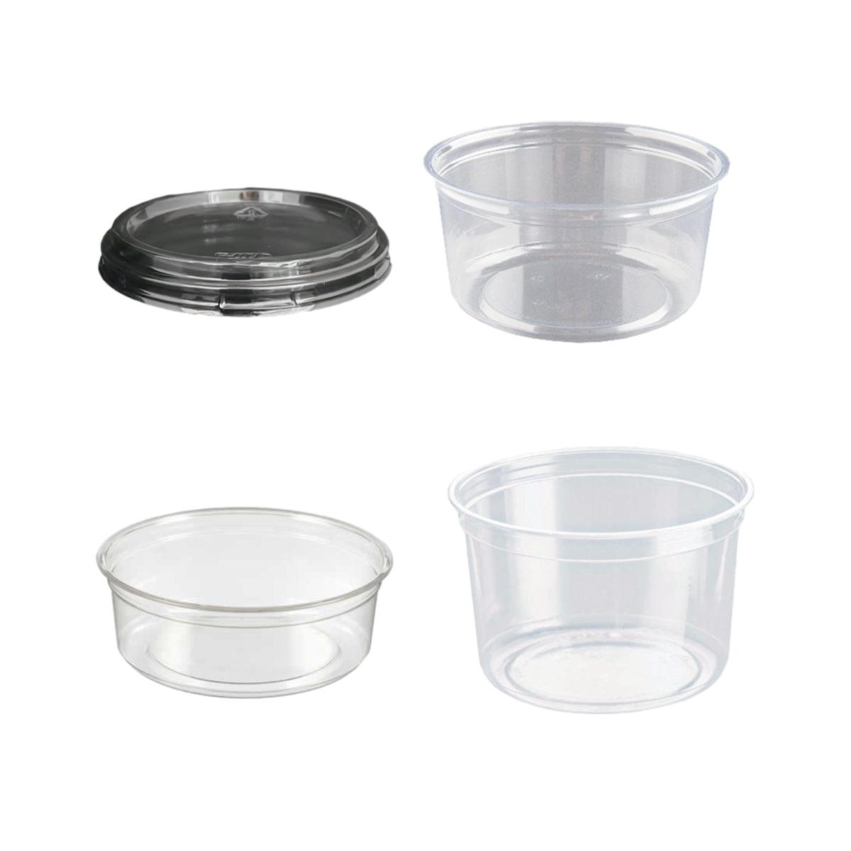 100PCS Transparent Packing Box With Cover Plastic Dessert Bowl Food Container - 12oz Bowl - SuperSaverAU - view 2