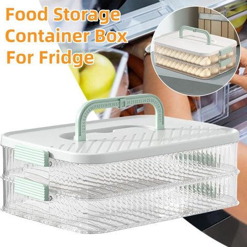 Premium Multi-Layer Dumpling Storage Box – with Locking Lid