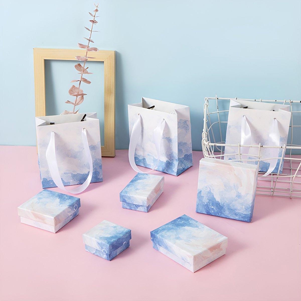 Jewelry Box Organizer 20PCS for Earrings & Rings with Cloud Design - Blue/White - SuperSaverAU - view 5