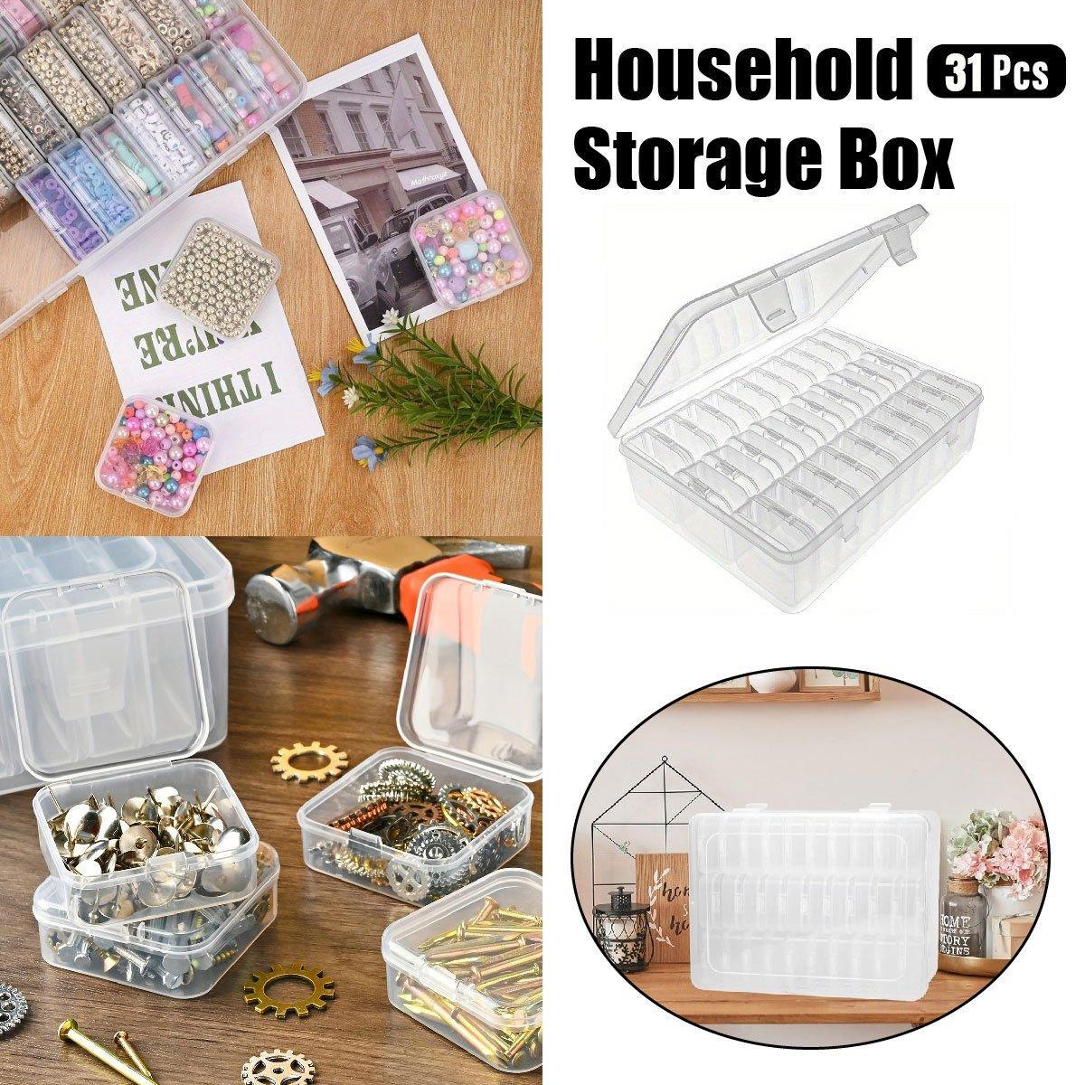 Premium 31 Piece Transparent Storage Box Set with 30 Small Cases