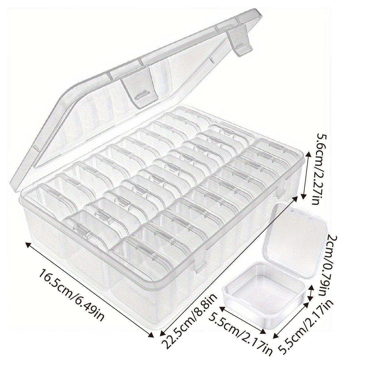 Premium 31 Piece Transparent Storage Box Set with 30 Small Cases