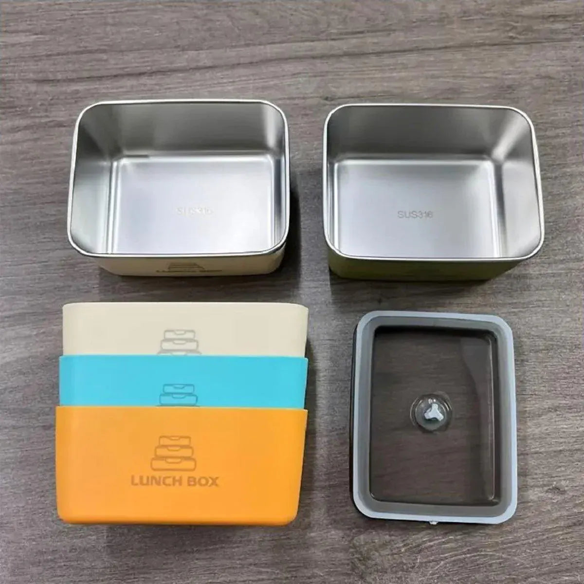 Premium Sealed Stainless Steel Crisper Containers – 4 Piece Set