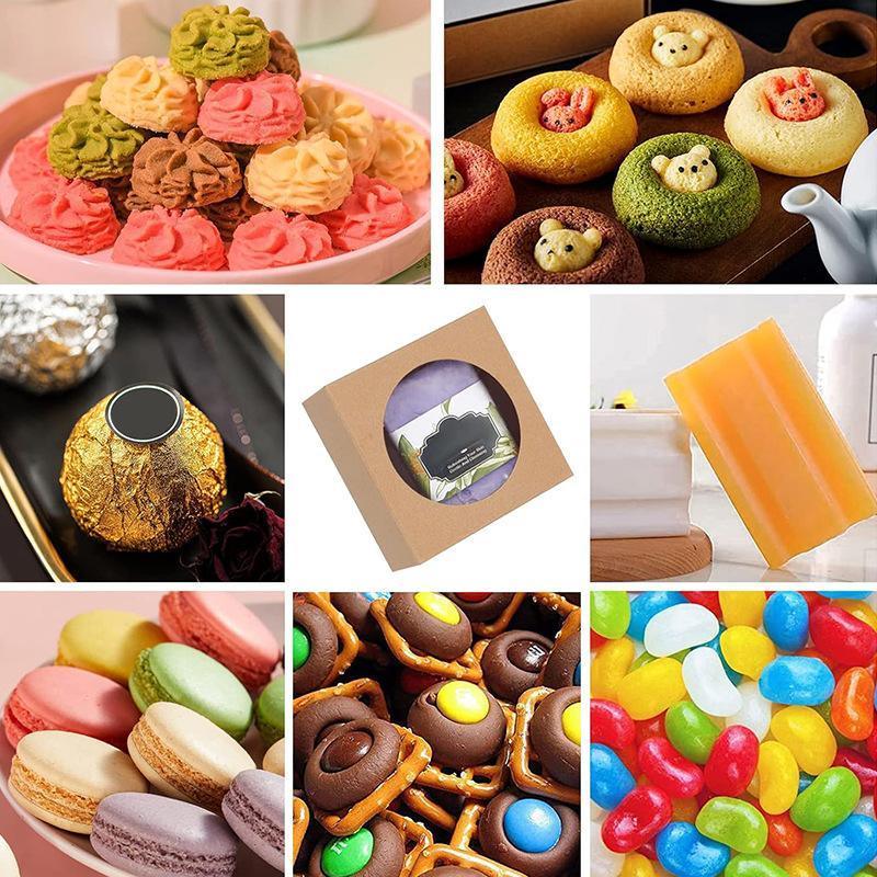 50PCS Kraft Soap Paper Box with Round Window for Candy/Biscuit Packaging - Khaki - SuperSaverAU - view 5