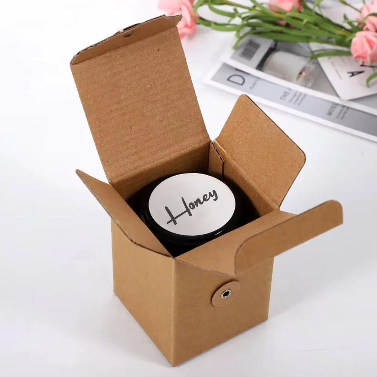 Premium 10 Pack Kraft Corrugated Gift Boxes 8x8x12cm Button String Closure