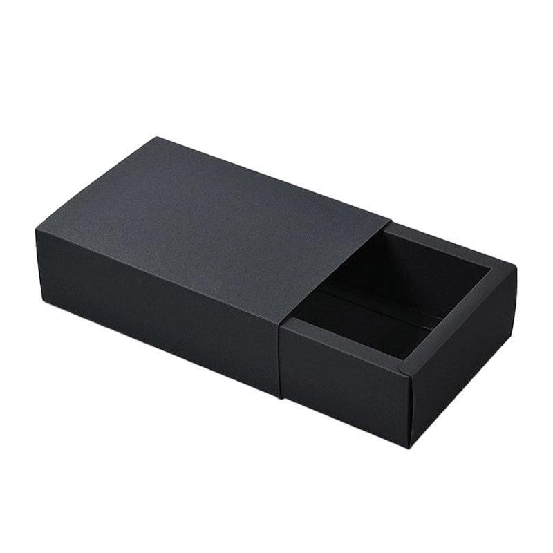 Premium 25 Pack Black Kraft Drawer Jewellery Gift Boxes 25x8x4cm