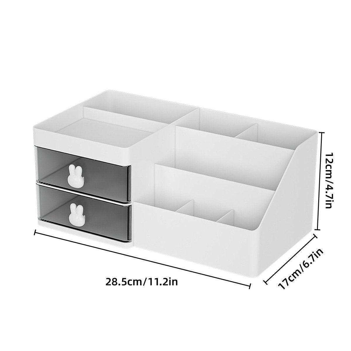 Cartoon Drawer Type Cosmetic Jewelry Storage Box Desktop Student Stationery Box - Pink - SuperSaverAU - view 2