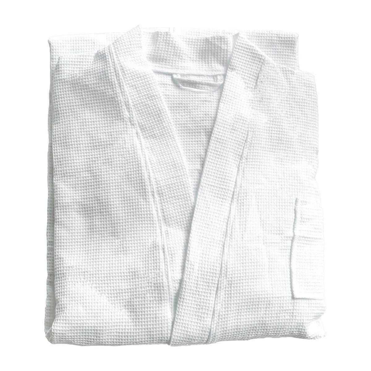 Cotton Kimono Collar Bathrobe - Hotel Quality Thick Fleece Towel - Velvet, 130 cm - SuperSaverAU - view 6