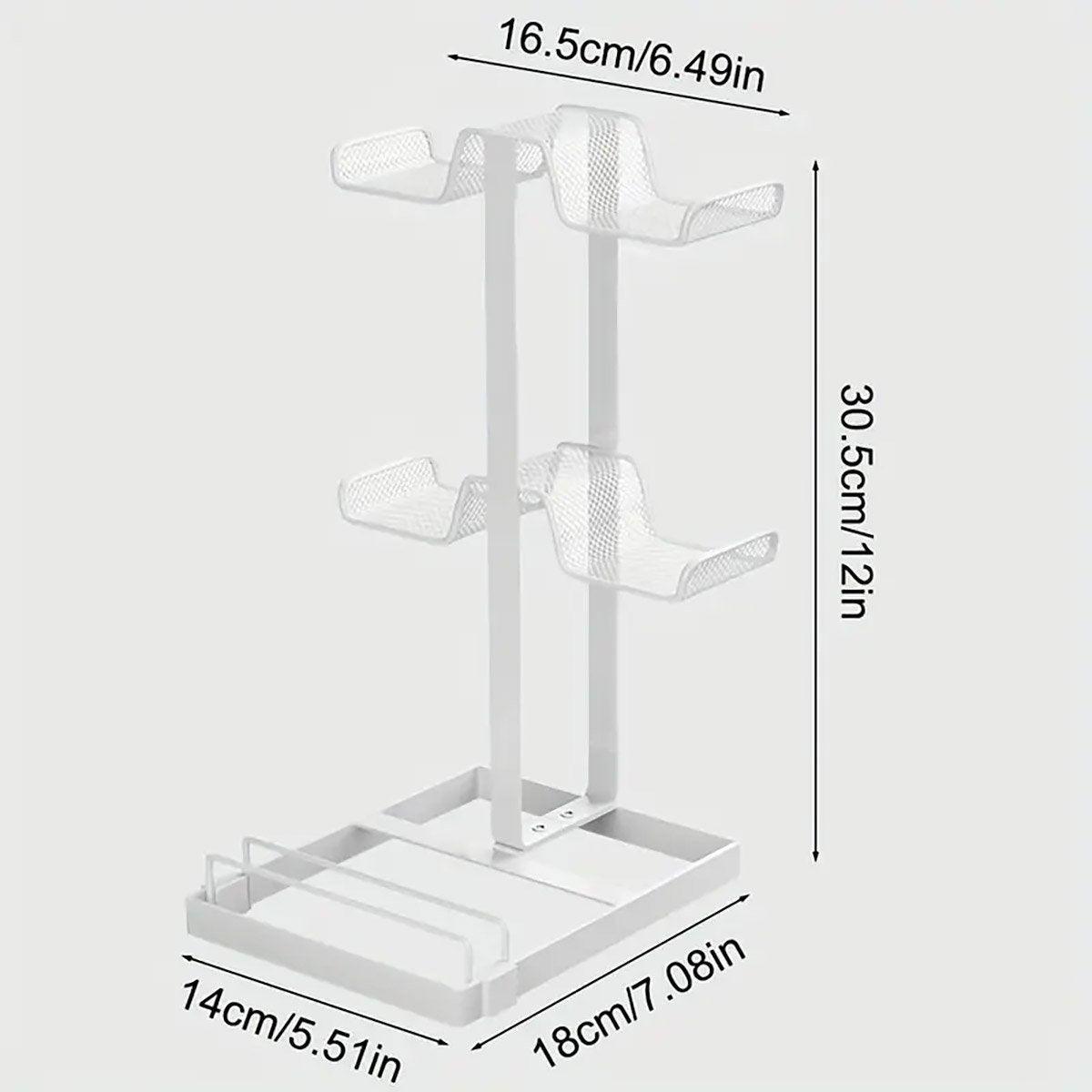 Metal Desktop Stand for Headphones and Game Controllers - White - SuperSaverAU - view 3