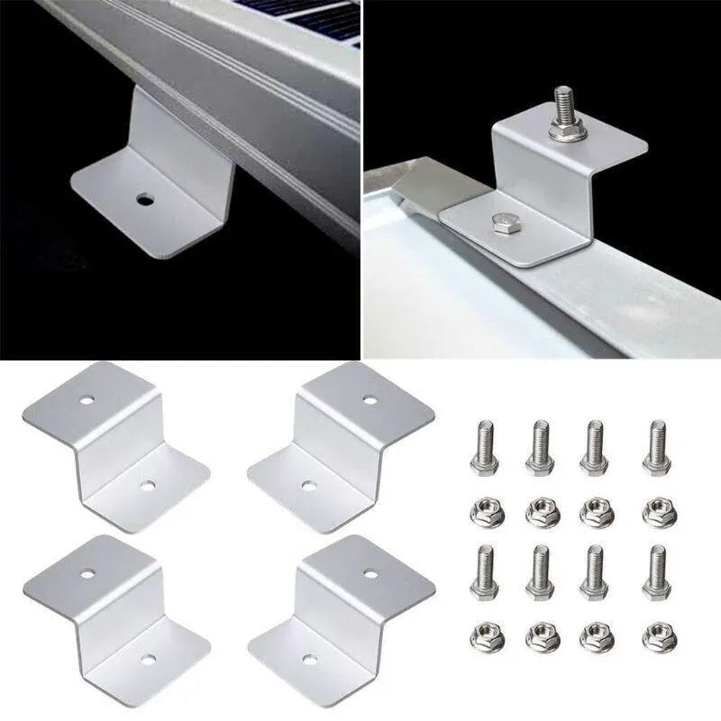 Premium Solar Panel Z-Bracket Mounting Kit – Aluminium 4 Pack