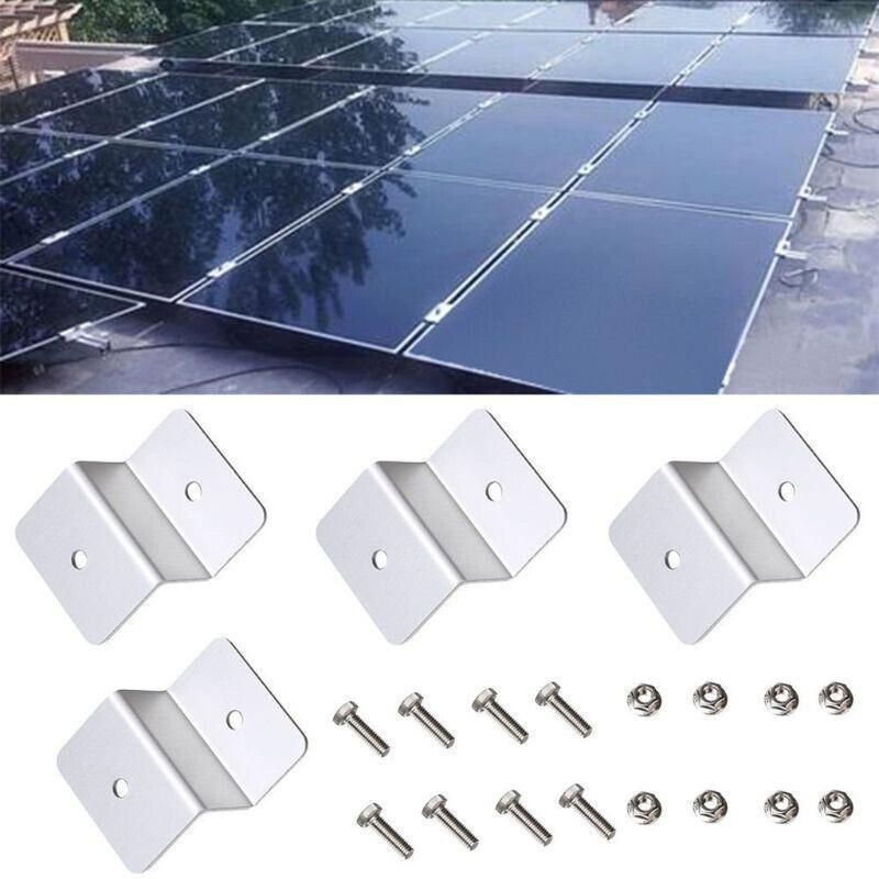 Premium Solar Panel Z-Bracket Mounting Kit – Aluminium 4 Pack