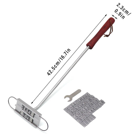 BBQ Branding Iron 16.7" with Customisable Letters - Stainless Steel Grill Tool - SuperSaverAU - view 1