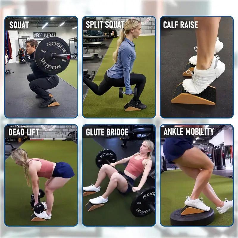 2pcs Cork Wedge Fitness Blocks for Yoga and Exercise - SuperSaverAU - view 4