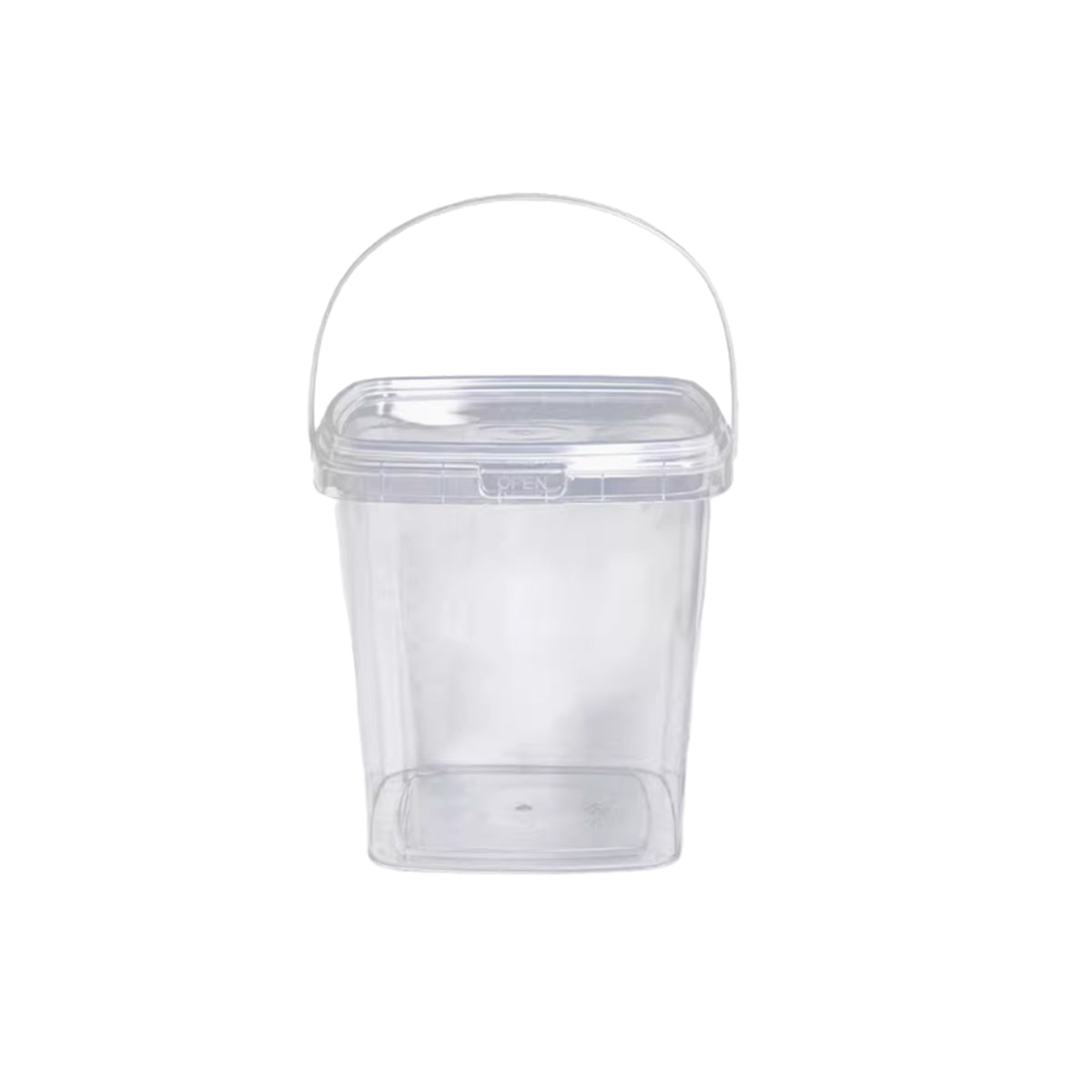 Premium Transparent Round Plastic Buckets with Lids – 1000ml, 20 Pack