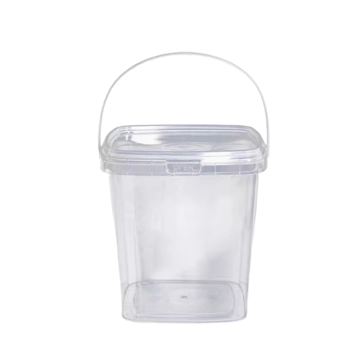 Premium Transparent Round Plastic Buckets with Lids – 1000ml, 20 Pack