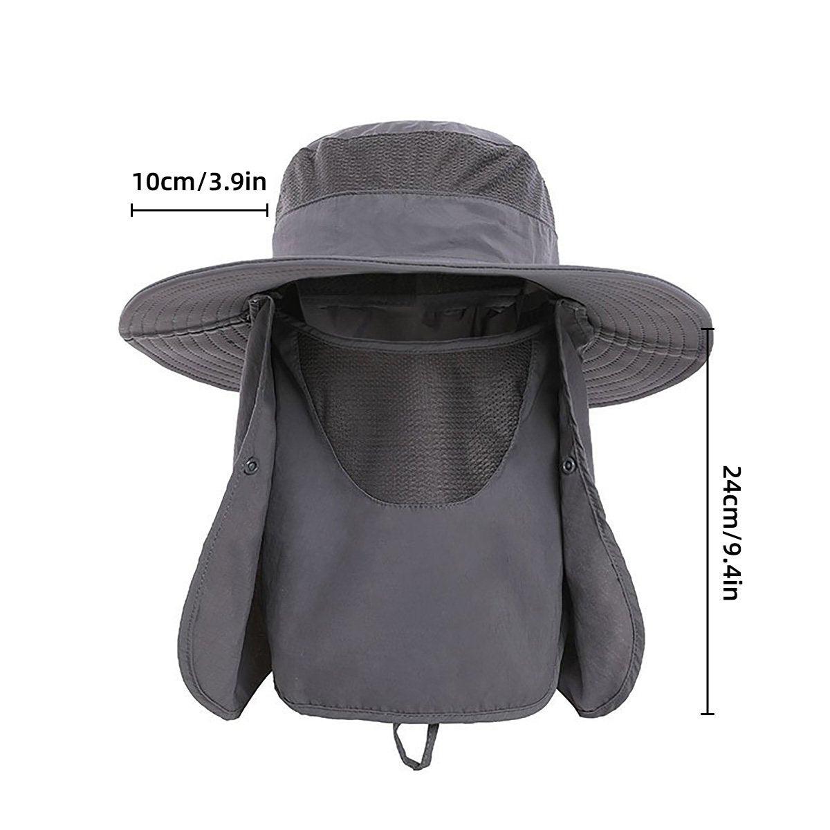 Premium Navy 2 Pack Outdoor Fisherman Sun Protection Hats UPF 50+