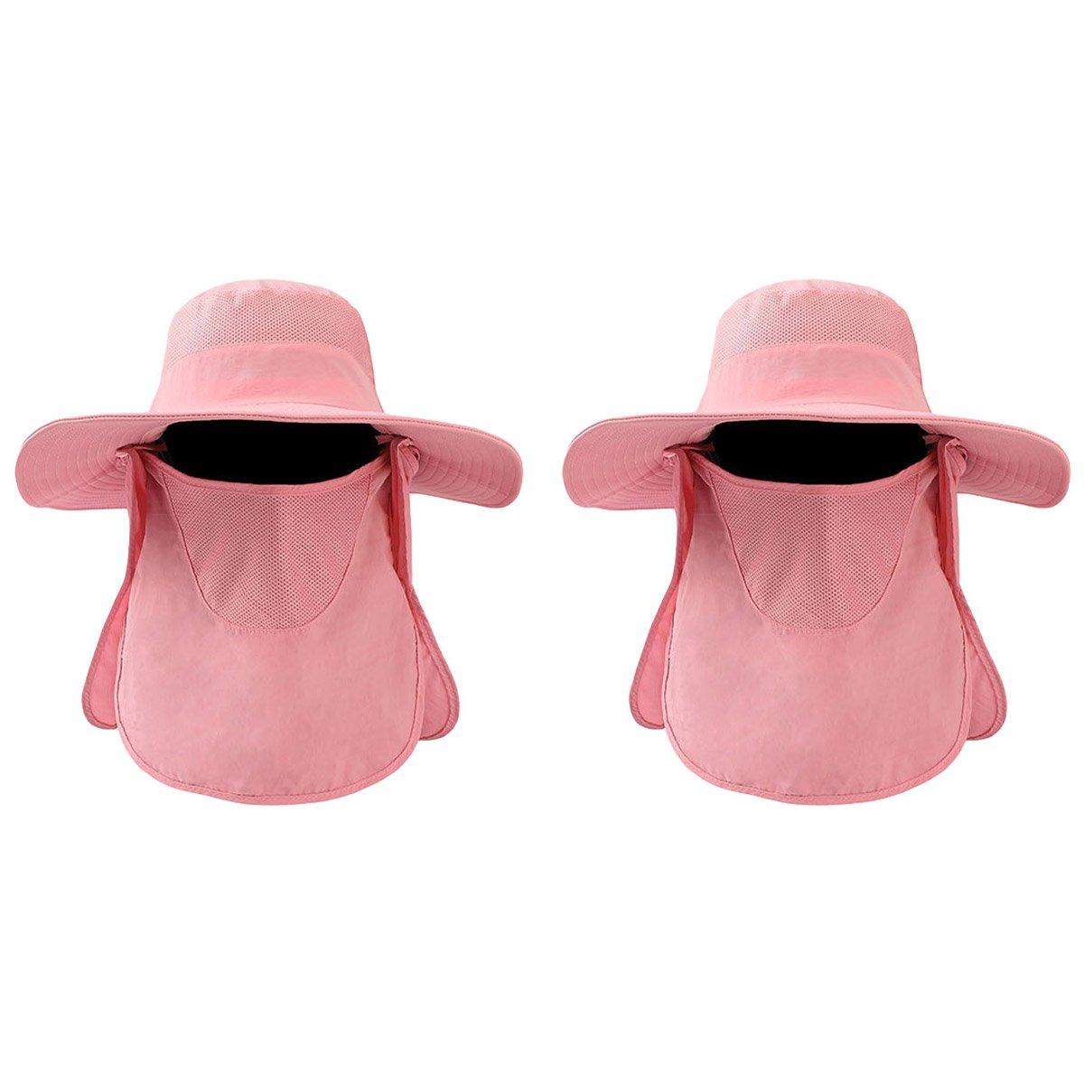 Premium Navy 2 Pack Outdoor Fisherman Sun Protection Hats UPF 50+