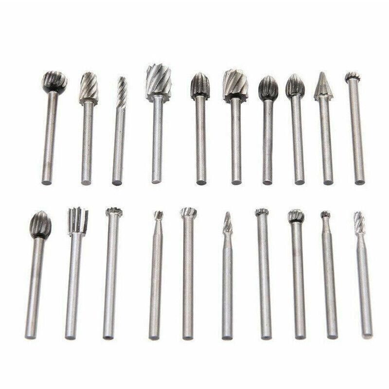 Premium 20 Piece Carbide Burr Set for Dremel Rotary Tools