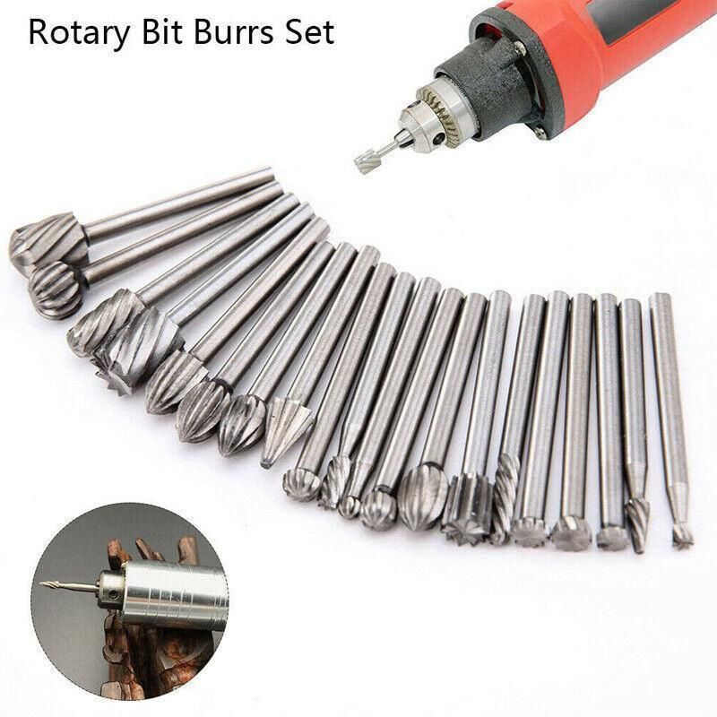Premium 20 Piece Carbide Burr Set for Dremel Rotary Tools