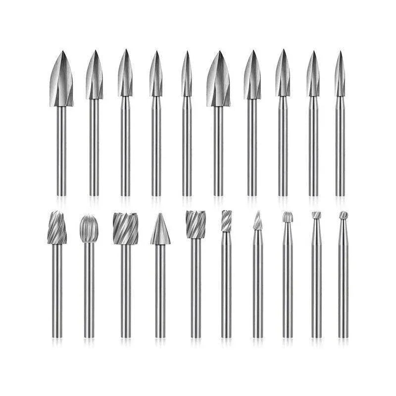 Premium 20 Piece Carbide Burr Set for Dremel Rotary Tools