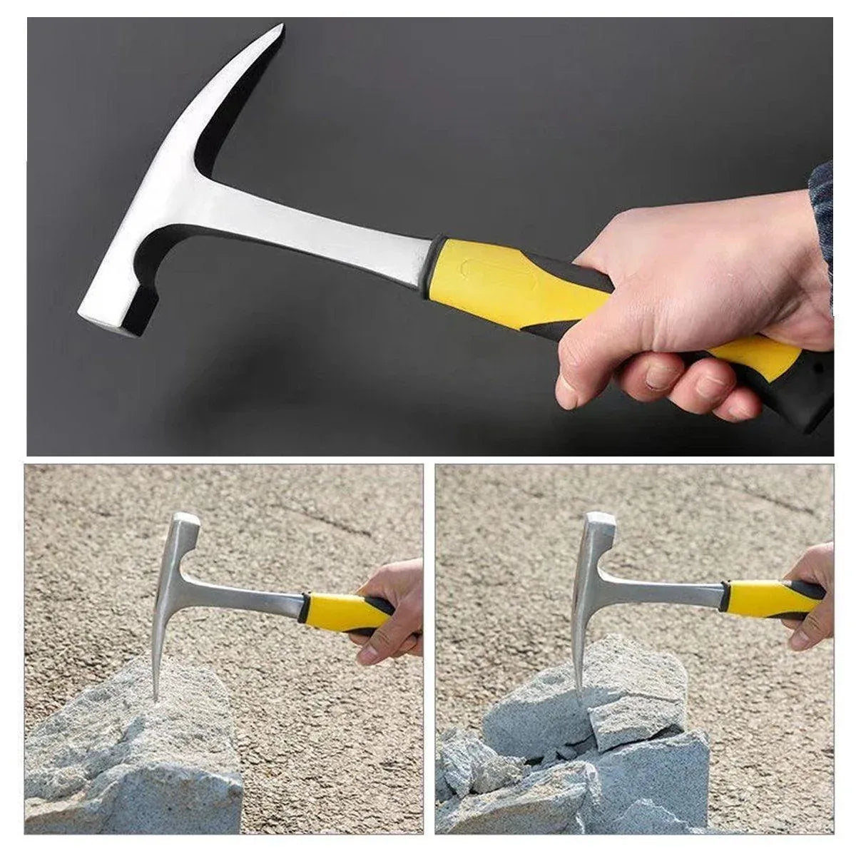 Premium Geological Exploration Hammer with High-Carbon Steel Duck Bill Head