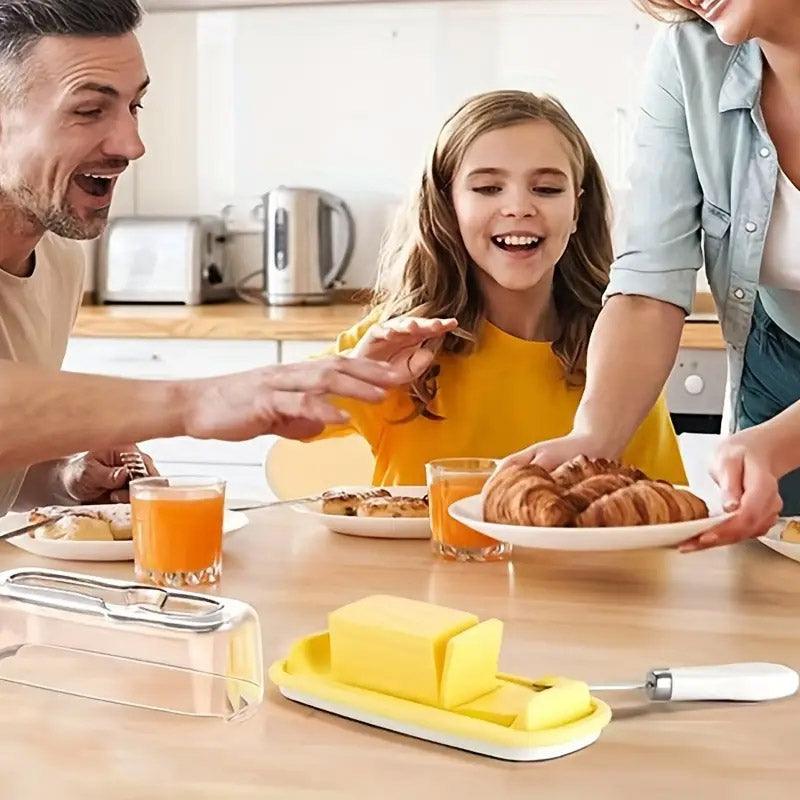 Premium Butter Box with Built-In Knife & Airtight Lid
