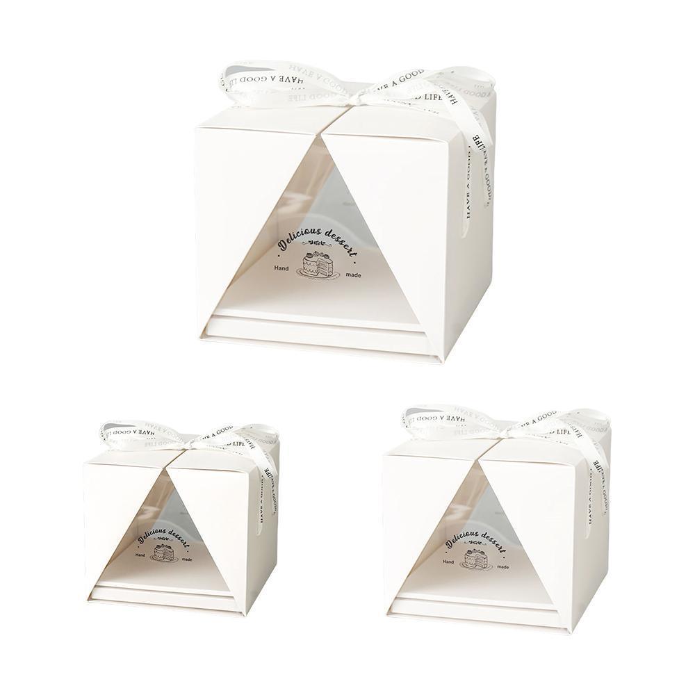 10x Clear Cake Box Set 4 6 8 Inch Durable Versatile Display Packaging Containers - 10pcs-4inch - SuperSaverAU - view 1