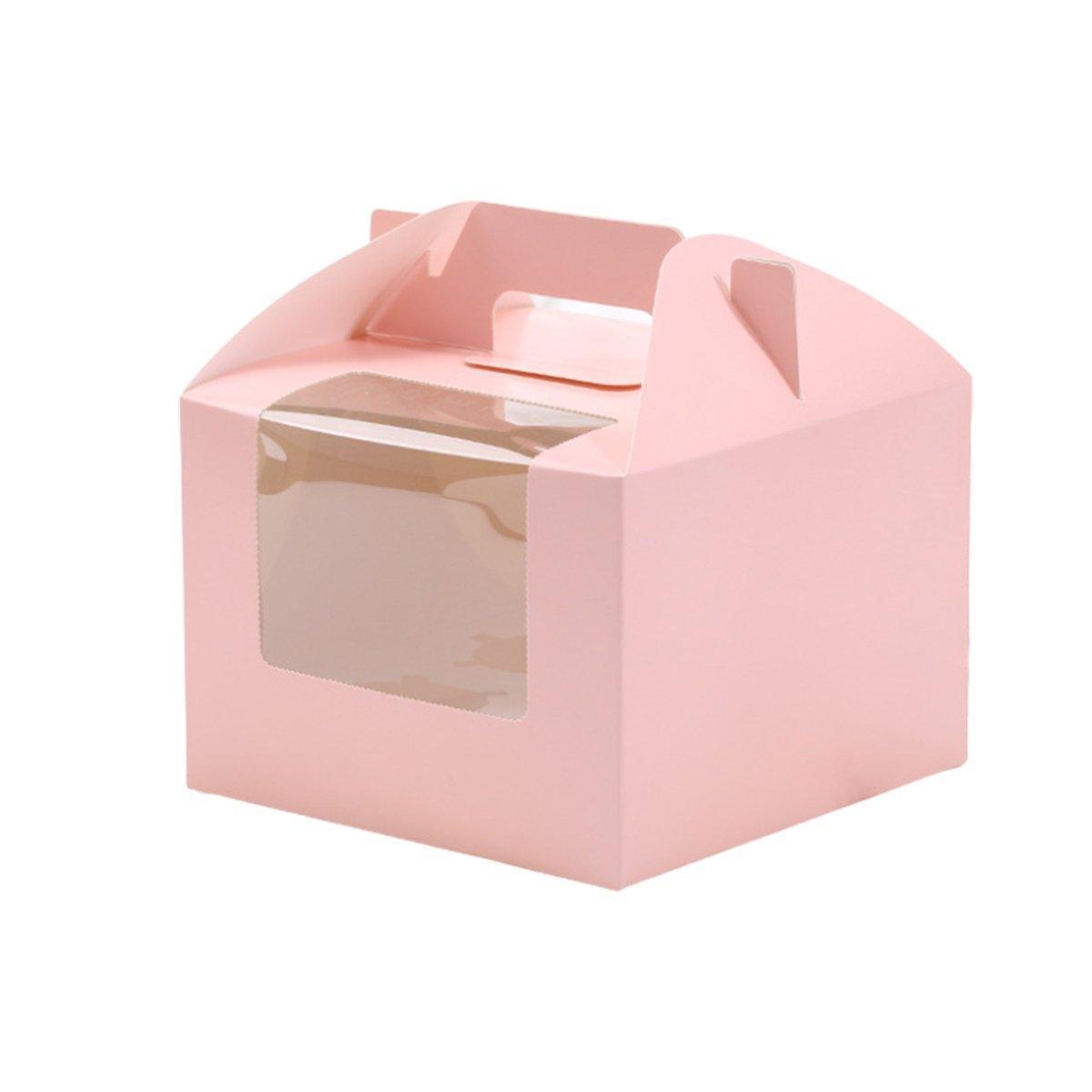 25pcs Portable Cupcake Packaging Box with Transparent Window for Easy Opening - White-6Cup - SuperSaverAU - view 12