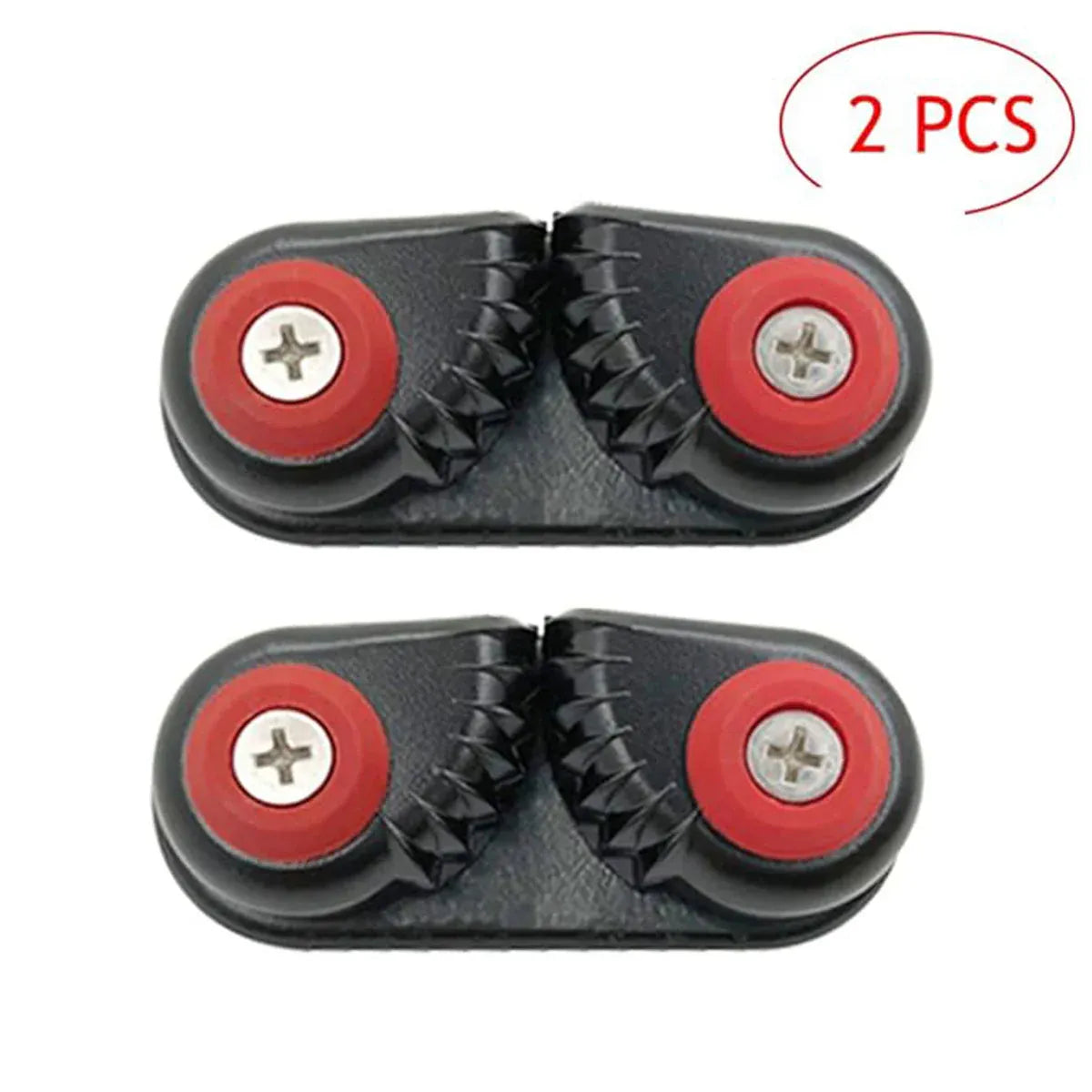 Premium Aluminium Alloy Rope Clamp Set - 2pcs, Black