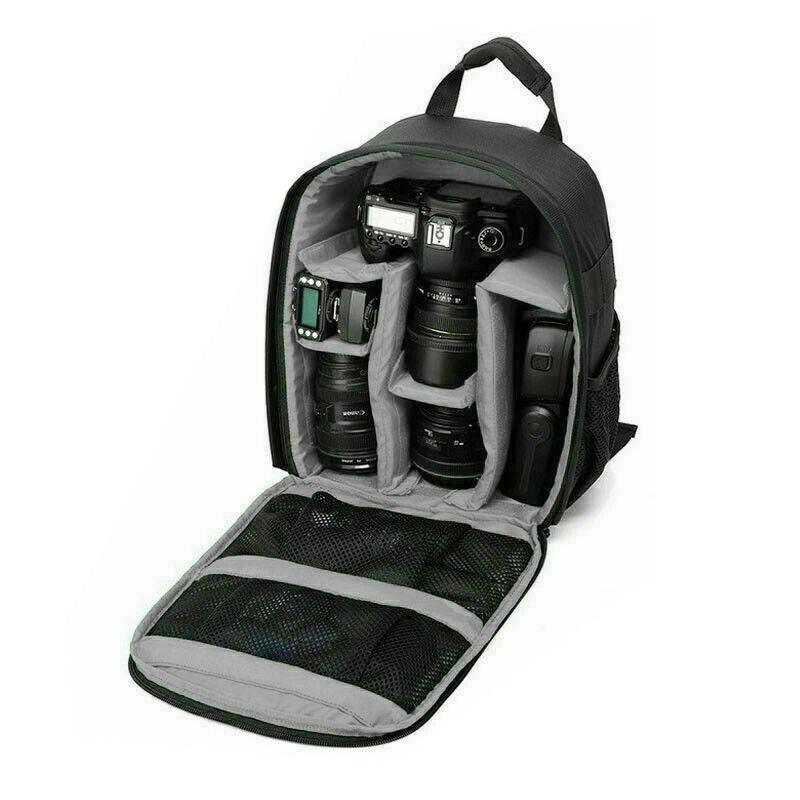Premium Green Waterproof DSLR Camera Backpack for Canon Nikon Sony