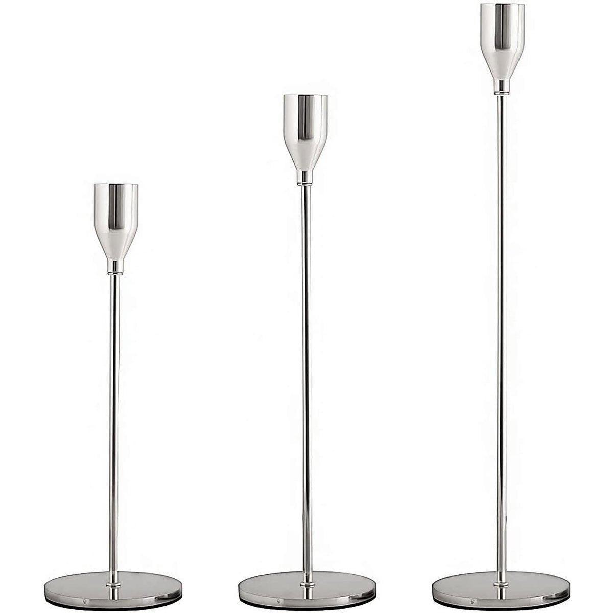 Set of 3 Decorative Candlestick Holder Candle Stand for Wedding / Dinner / Party - French Gold - SuperSaverAU - view 5