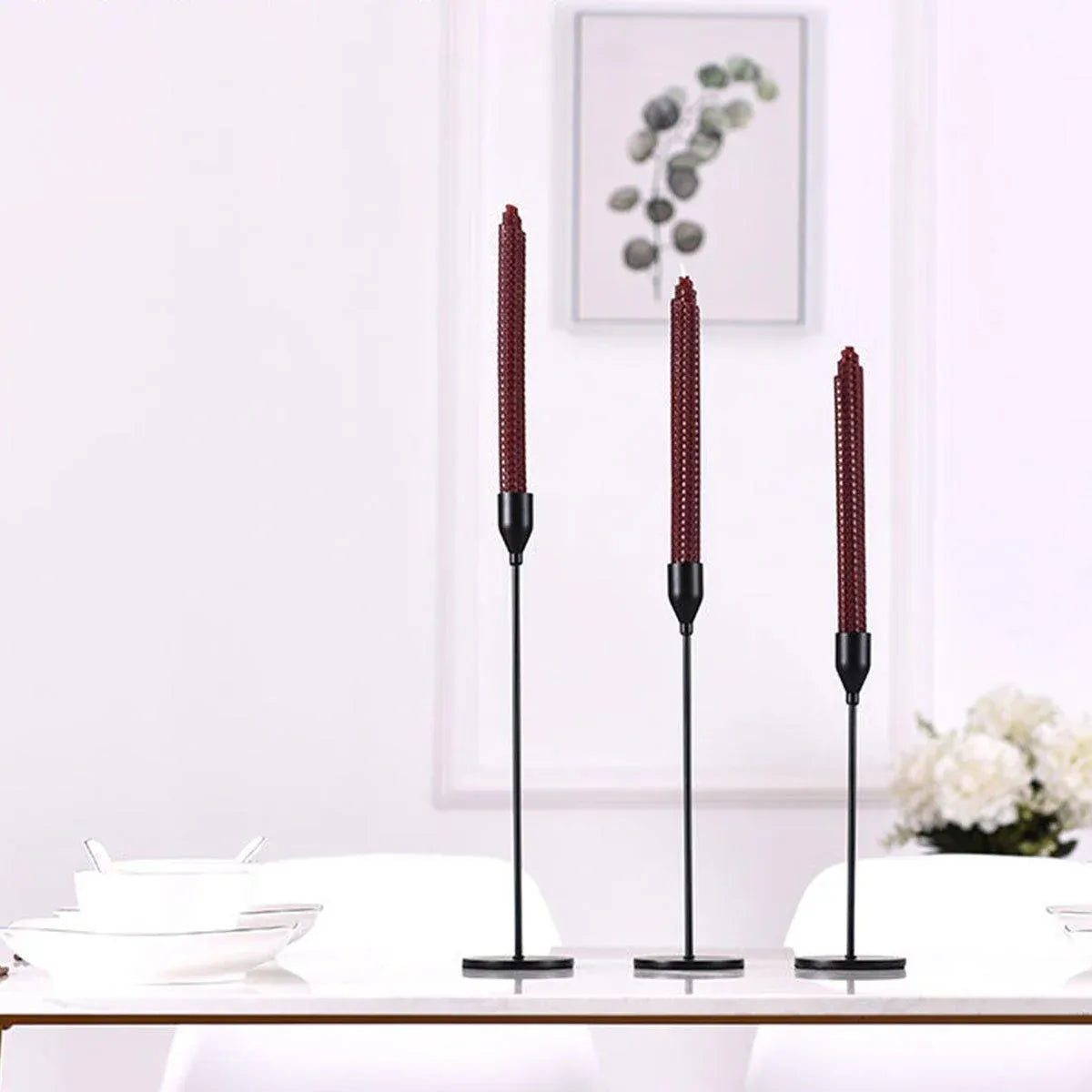 Premium Decorative Candlestick Holders – Gold Set of 3