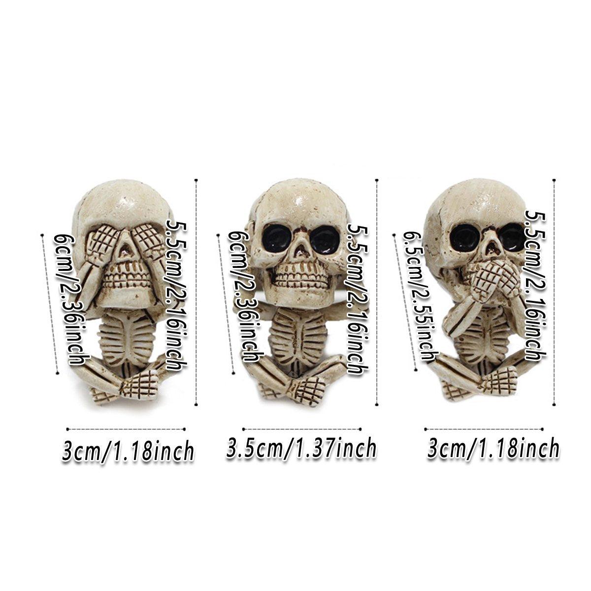 Premium 3PCS Ghost Head Car Air Vent Decoration Ornaments