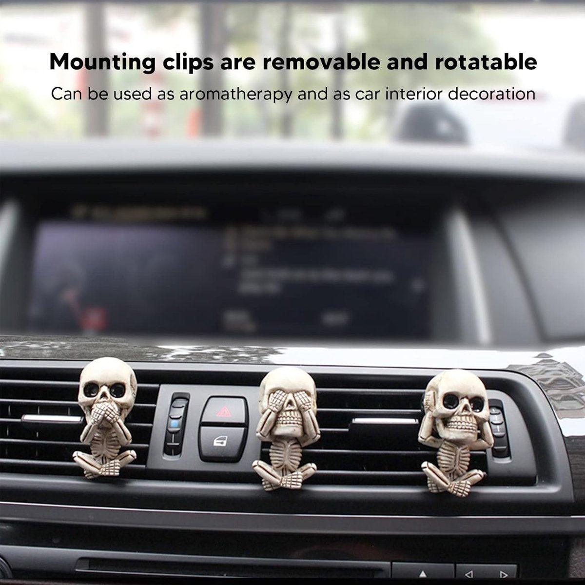 Premium 3PCS Ghost Head Car Air Vent Decoration Ornaments