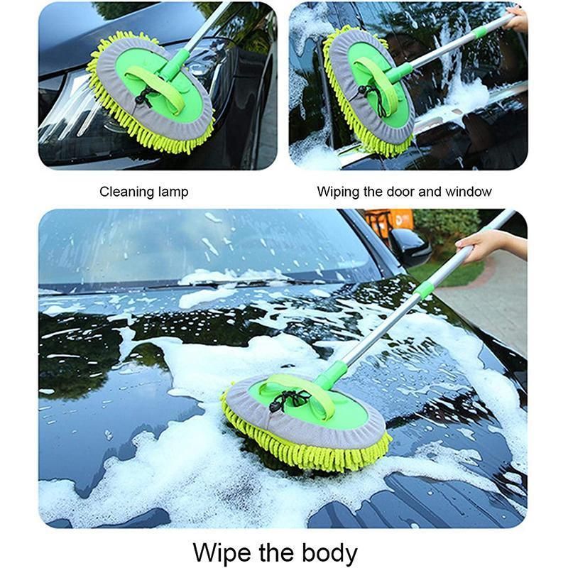 Premium Green Telescopic Chenille Car Wash Brush Mop