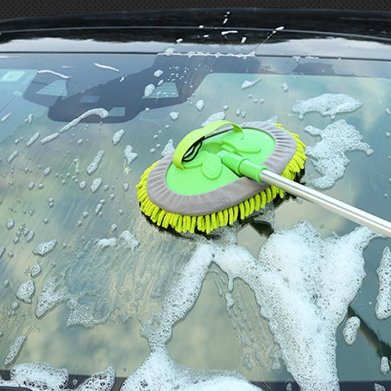Premium Green Telescopic Chenille Car Wash Brush Mop
